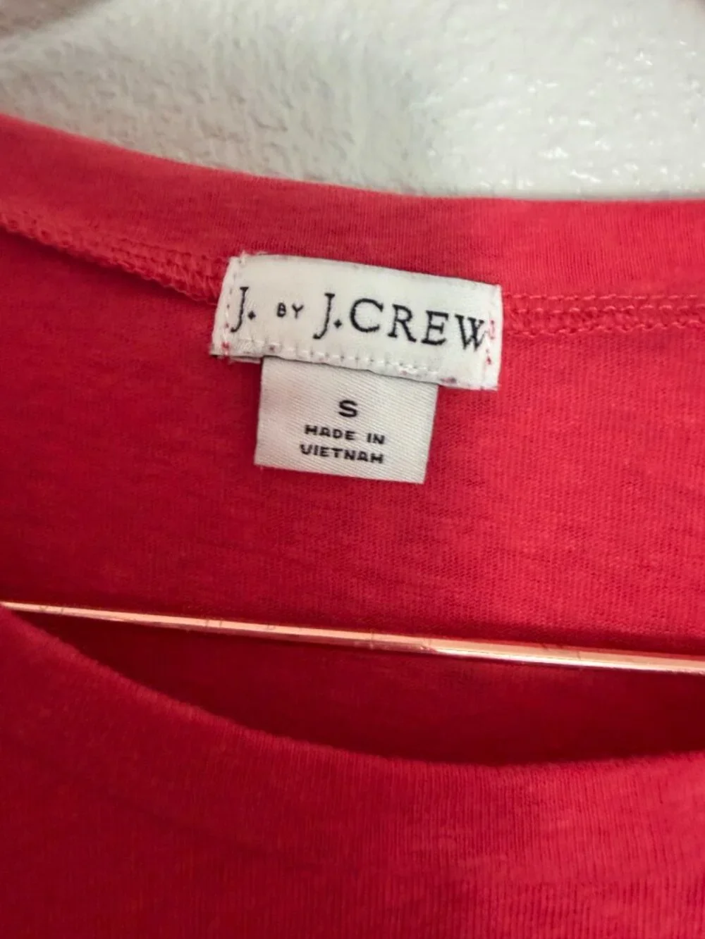 J. by J. Crew | Red Slub Knit Tie-Front Cotton Short-Sleeved Tee Small